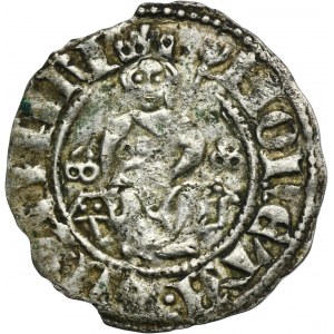 Kazimír III Veľký, Polovičný groš (štvrťgroš) Krakov bez dátumu