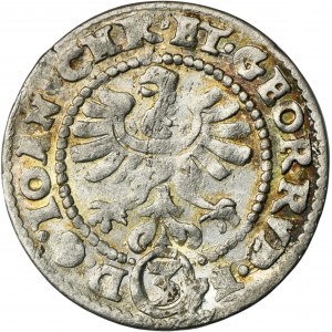 Silesia, Duchy of Liegnitz-Brieg-Wohlau, Johann Chrystian and Gerorg Rudolf, 3 Kreuzer Reichenstein 1610 - RARE