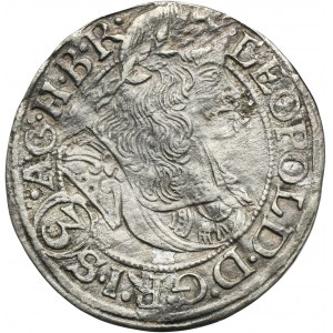 Silesia, Habsburg rule, Leopold I, 3 Kreuzer Breslau 1668 SHS