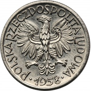 SAMPLE NIKIEL, 50 pennies 1958 - ribbon