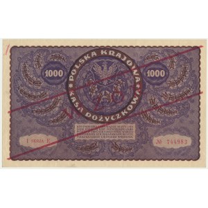 1,000 Marks 1919 - MODEL - 1st Series E 528.... -