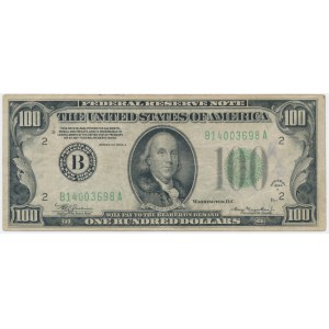 USA, Green Seal, 100 Dollars 1934 - B - Julian & Morgenthau -