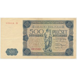 500 zloty 1947 - D -.