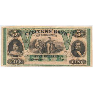 USA, Louisiana, 5 USD 1857