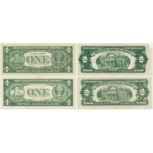 USA, lot 1-2 Dollars 1935-63 (4 pcs.)