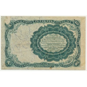 USA, Frakčná mena, 10 centov 1874