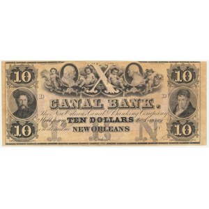 USA, Konfederované štáty americké, New Orleans, 10 18 dolárov. - D -