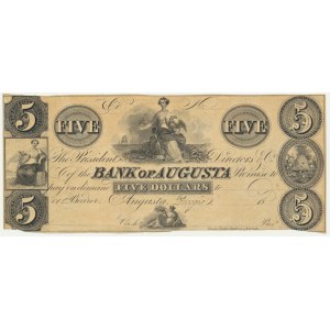 USA, Confederate States America, Georgia, 5 Dollars 18..