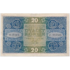 Czechoslovakia, 20 Korun 1919 - RARE