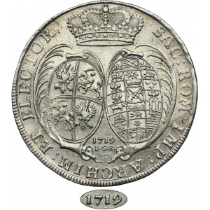 August II Silný, Drážďany Thaler 1719 IGS - RARE