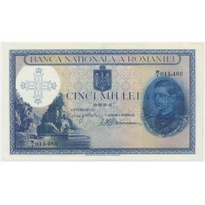 Rumunsko, 5 000 lei 1931-40