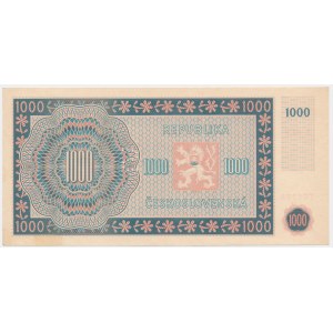 Československo, 1 000 korún 1945 - MODEL -.