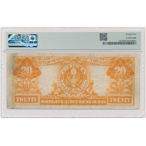 USA, zlatý certifikát, 20 USD 1922 - Speelman &amp; White - PMG 25