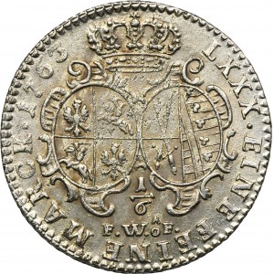 August III Sas, 1/6 tolaru (zlato) Drážďany 1763 FWôF