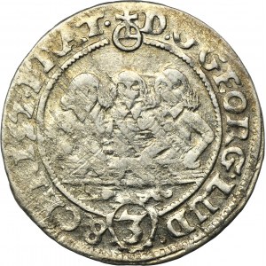 Silesia, Duchy of Liegnitz-Brieg-Wohlau, Georg III, Ludwig IV, Christian, 3 Kreuzer Brieg 1658 EW - VERY RARE