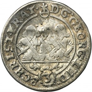 Silesia, Duchy of Liegnitz-Brieg-Wohlau, Georg III, Ludwig IV, Christian, 3 Kreuzer Brieg 1658 EW - - VERY RARE, ILLUSTRATED