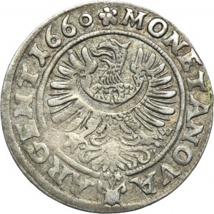 Sliezsko, vojvodstvo Legnicko-Brzesko-Wołowskie, Jerzy III Brzeski, 3 Krajcary Brzeg 1660 EW - NIENOTOVANÉ