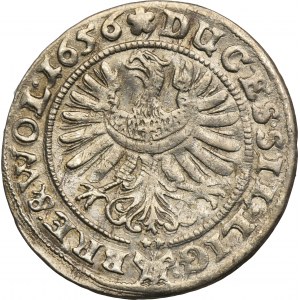 Silesia, Duchy of Liegnitz-Brieg-Wohlau, Georg III, Ludwig IV, Christian, 3 Kreuzer Brieg 1656 - VERY RARE