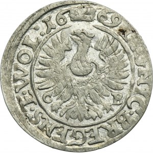 Silesia, Duchy of Liegnitz-Brieg-Wohlau, Christian, 3 Kreuzer Brieg 1669 CB