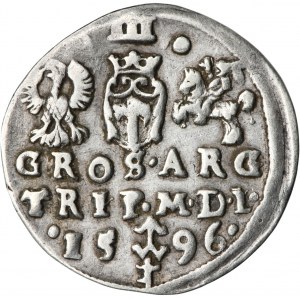 Žigmund III Vaza, Trojak Vilnius 1596 - erb Pruska
