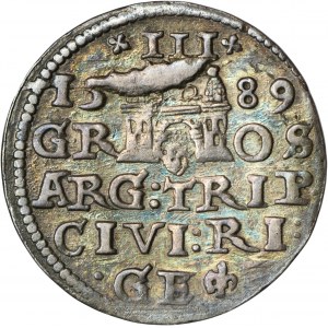 Sigismund III Vasa, 3 Groschen Riga 1589