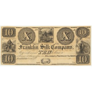 USA, Ohio, Franklin Silk Company, 10 18 dolarů.