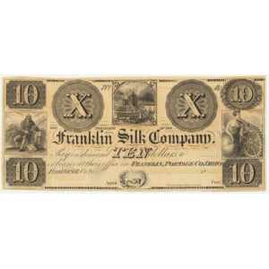 USA, Ohio, Franklin Silk Company, 10 Dollars 18..