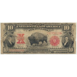 USA, Červená pečeť, 10 dolarů 1901 - Speelman &amp; White