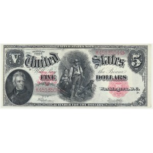 USA, Red Seal, 5 Dollars 1907 - Speelman & White -