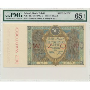 50 złotych 1925 - WZÓR - Ser. A - PMG 65 EPQ