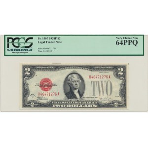 USA, Červená pečať, $2 1928 - Julian &amp; Snyder - PCGS 64 PPQ