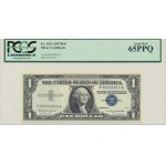 USA, Silver Certificate, 1 Dollar 1957 B - Granahan & Dillon - PCGS 65 PPQ - low serial numer