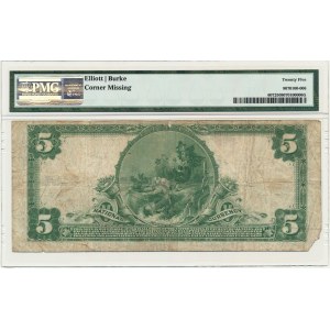 USA, Ohio, Youngstown, $5 1902 - Elliot &amp; Burke - PMG 25