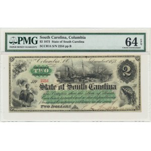 USA, South Carolina, 2 Dollars 1873 - PMG 64 EPQ