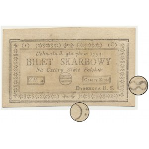 4 zlato 1794 (1)(C) - obrátený rámček tzv. smutný a 8 v rámčeku