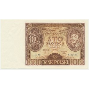 100 złotych 1934 - Ser. AV. - znw. +X+ -