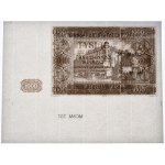 Krakowiak, 1,000 zloty 1941 - MCSM 737 - with a fragment of the sheet and a misprinted number