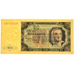 20 złotych 1948 - GW - PMG 65 EPQ - papier prążkowany