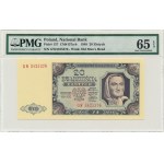 20 zlatých 1948 - GW - PMG 65 EPQ - pruhovaný papier