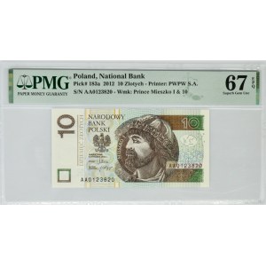 10 Zlato 2012 - AA - PMG 67 EPQ