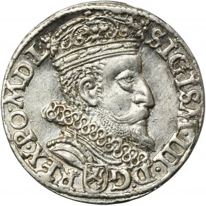 Sigismund III Vasa, 3 Groschen Krakau 1601 - right head