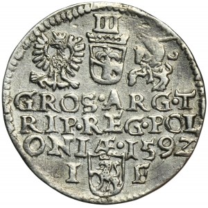 Sigismund III Vasa, 3 Groschen Olkusz 1592 - RARE
