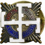 Odznak Federácie poľských zväzov obrancov vlasti s miniatúrou a preukazom totožnosti