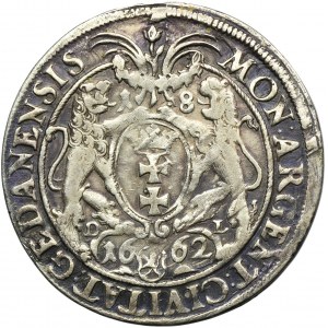 John II Casimir, 1/4 Thaler Danzig 1662 DL