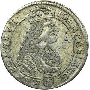 Ján II Kazimír, Ort Bydgoszcz 1668 TLB - RZADSZY, erb Slepowron