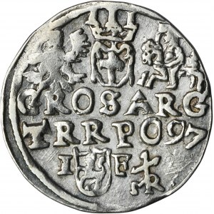 Zikmund III Vasa, Trojak Lublin 1597 - TROJKA, Reysnerův monogram bez okraje