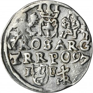 Žigmund III Vasa, Trojak Lublin 1597 - TROJKA, Reysnerov monogram bez okraja