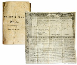 Territorial Credit Society, Journal of Laws Volume 9, Specimen of the Period I mortgage bond.