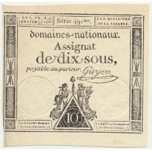 Francie, Zadání za 10 sous 1792