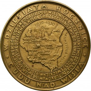 Medaile k 10. výročí Zázraku na Visle 1930
